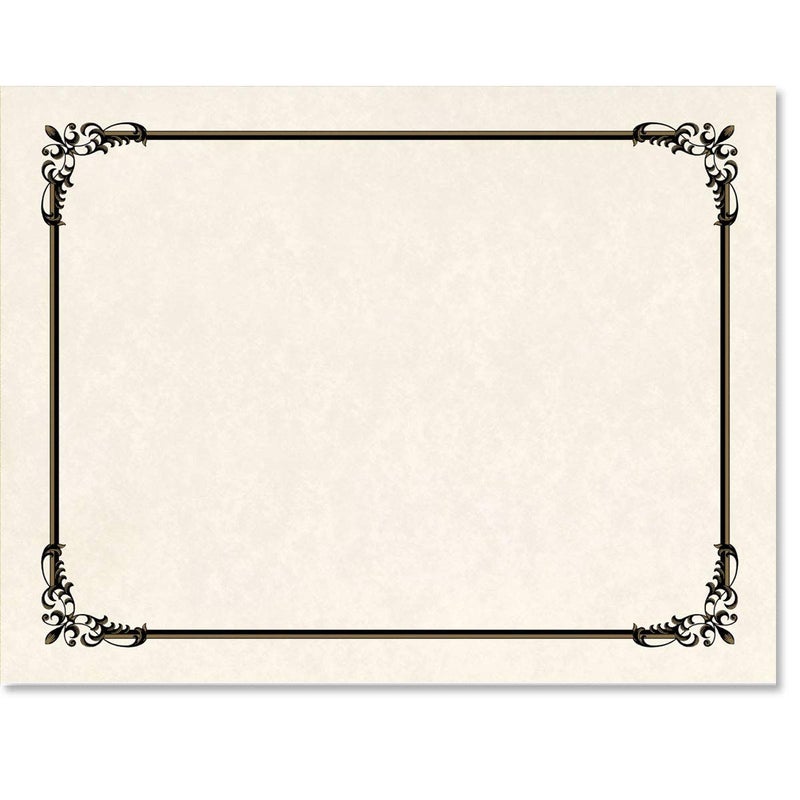 PaperDirect Black and Gold Vignette Certificates, 8 1/2 inch x 11 inch, 28lb Parchment Stock, 100 Count, Certificates and Awards Paper, for School, Work, Diplomas & Award Certificates - Image 2